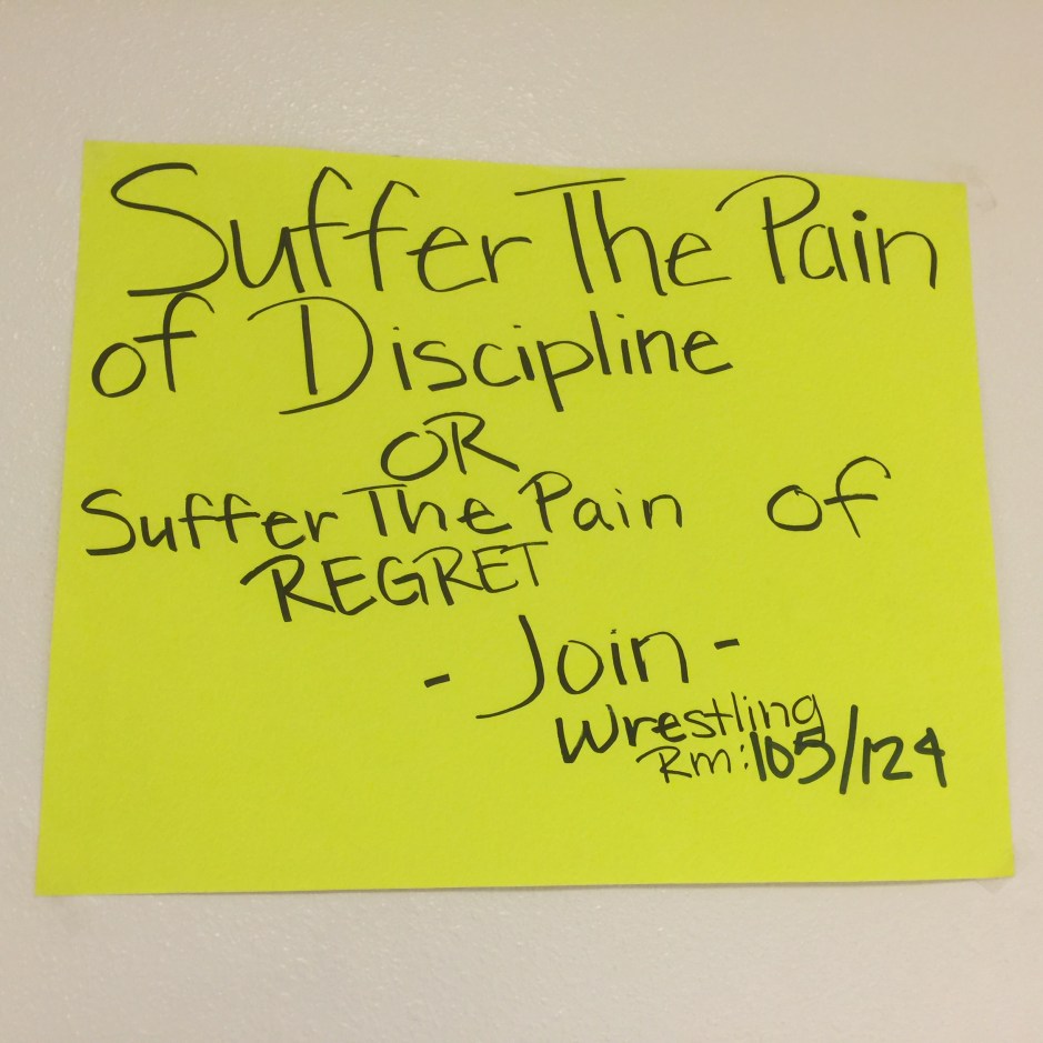 Wrestling team motivational poster